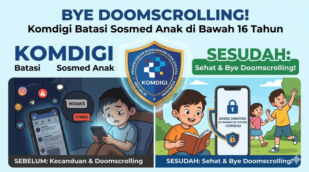 Kebijakan Komdigi untuk Anak - Anak di bawah 16 Tahun agar tidak terjadi Doomscrolling