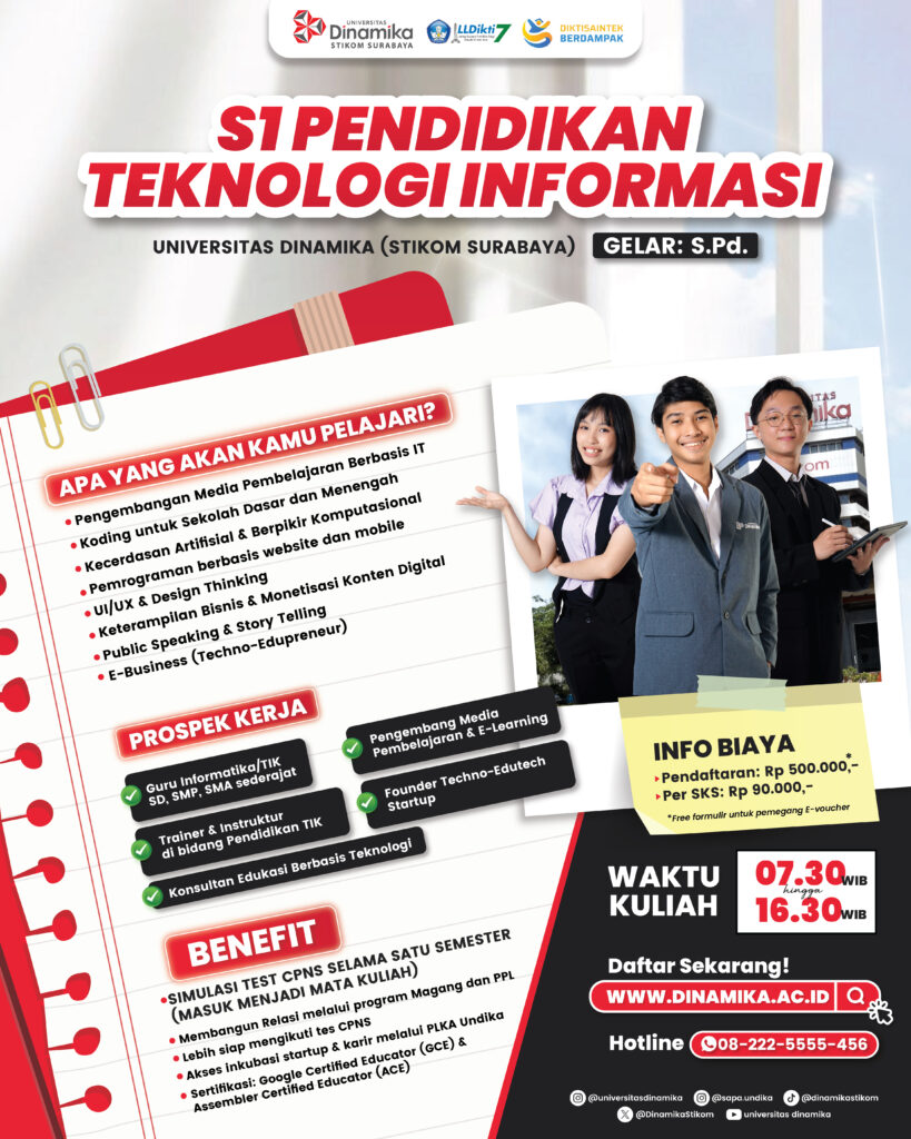 S1 Pendidikan Teknologi Informasi Universitas Dinamika Surabaya